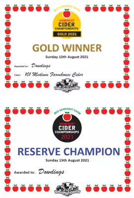 Somerset cider championships gold 2021